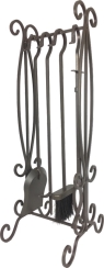 Dagan 30 Inch Four-Piece Hanging Fireplace Tool Set