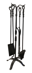 Dagan 31 Inch Four-Piece Spiral Fireplace Tool Set