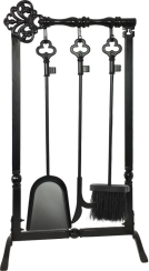 Dagan 31 Inch Three-Piece Key Fireplace Tool Set