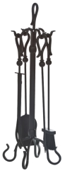 Dagan 32 Inch Four-Piece Ball and Hook Fireplace Tool Set
