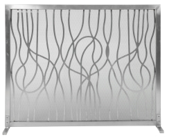 Dagan 39 Inch Stainless Steel Modern Fireplace Screen