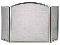 Dagan Satin Nickel Three Fold Fireplace Screen