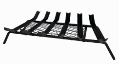Dagan Six Bar V-Groove Design Fireplace Grate with Welded Ember Retainer