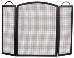 Dagan Three Fold 52 x 39 Inch Arched Wrought Iron Fireplace Screen