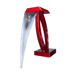 The Outdoor Plus Designer Series Feature 1 Powder Coated Metal Water Fountain