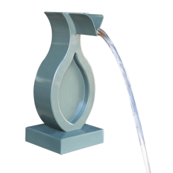 The Outdoor Plus Designer Series Feature 6 Powder Coated Metal Water Fountain