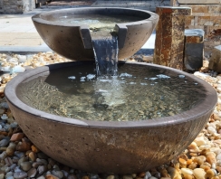 TessaRai Round Double-Bowl Water Feature Kit
