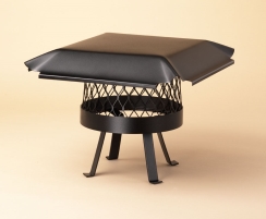 Draft King 10 in. Black Painted Galvanized Steel Round Slip-In Single Flue Chimney Cover