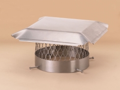 Draft King 10 in. Stainless Steel Round Bolt-On Single Flue Chimney Cover