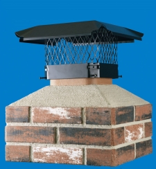 Draft King 13 in. x 13 in. Black Painted Galvanized Steel 'California' Single Flue Chimney Cover