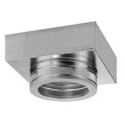 DuraVent DuraTech Flat Ceiling Support Box with Trim Collar - For 6-Inch Inner Diameter DuraTech