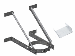 DuraVent DuraTech Stainless Steel Extended Wall Support Bracket - For 5 and 7-Inch Inner Diameter DuraTech
