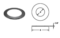 Dura-Black Steel Stovepipe Trim Collar - 8-Inch Diameter - 8DBK-TC