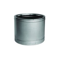 DuraVent DuraTech 14-Inch Inner Diameter All-Fuel Stainless Steel Chimney Pipe with Galvalume Outer Wall - 24-Inch Length