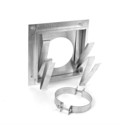 Dura-Vent Type B Gas Vent Square Ceiling Firestop Support - For Vent Pipes with a 4-Inch Diameter - 4GVRS