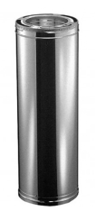 DuraVent DuraPlus 8-Inch Inner Diameter All-Fuel Stainless Steel Chimney Pipe with Galvalume Outer Wall - 24-Inch Length