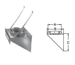 DuraVent DuraPlus All-Fuel Stainless Steel Chimney Tee Support Bracket - For 8-Inch Inner Diameter DuraPlus Tees