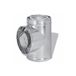 DuraVent DuraPlus All-Fuel Stainless Steel Chimney Tee with Cover - For 8-Inch Inner Diameter DuraPlus