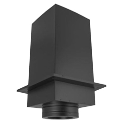 DuraVent DuraTech All-Fuel 24 Inch Tall Square Cathedral Ceiling Support Box with Trim Collar - For 8-Inch Inner Diameter DuraTech
