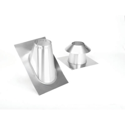 DuraVent DuraTech All-Fuel Galvalume 7/12 to 12/12 Pitch Roof Flashing - For 5-Inch Inner Diameter DuraTech