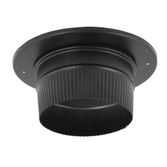 DuraTech Black 5-Inch All-Fuel Stainless Steel Chimney Pipe to Dura-Black Stovepipe Adaptor - 6589