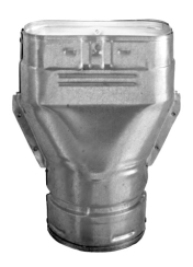 DuraVent 6 Inch B-Vent Pipe Round to Oval Adapter