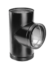 DuraVent 7 Inch Diameter DVL Tee with Clean-Out Cap