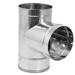 DuraVent DuraBlack 8 Inch Diameter T-Pipe with Clean-Out Cap