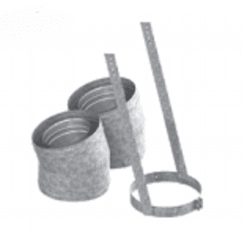 DuraVent DuraChimney 8-Inch Inner Diameter Stainless Steel Elbow Kit with Galvalume Outer Wall - 15 Degree