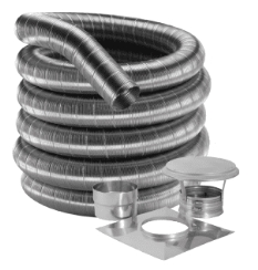 DuraVent DuraFlex 4 Inch Diameter 316 Stainless Steel Basic Relining Kit - 35 Foot Length
