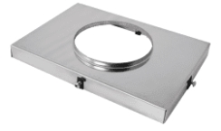 DuraVent DuraFlex 6 Inch Diameter Stainless Steel 9 x 13 Inch Preformed Top Plate