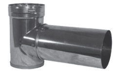 DuraVent DuraFlex 7 Inch Diameter Aluminum Tee with Cap