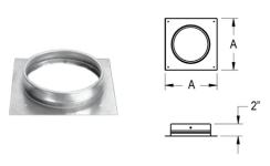 DuraVent DuraLiner Round Stove Connector for Dura liner 8 inch Pipe - 8DLR-FCNR