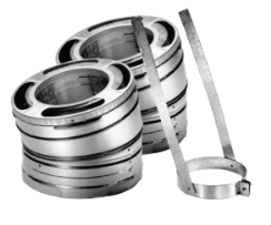 DuraVent DuraPlus 6 Inch Diameter 15 Degree Elbow Kit