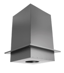 DuraVent DuraPlus 6 Inch Diameter Square Ceiling Support Box and Trim Collar - 11 Inch