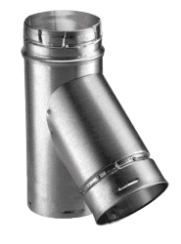 DuraVent Type B Gas Vent Double-Wall Wye with 45-Degree Branch - 5-Inch Diameter -  5GVY45