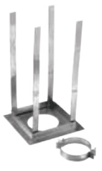 DuraVent Type B Gas Vent Square Firestop Support - For Vent Pipes with 10-Inch Diameter
