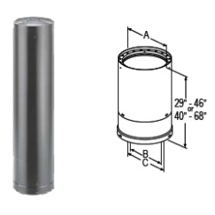 Dura-Tech 6 Chimney Adapter with Trim,for DVL or Single/Double