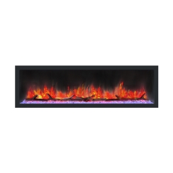 Dynasty Fireplaces 64 Inch Cascade Smart Flush Mount Linear Electric Fireplace