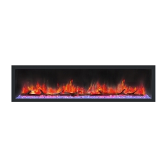 Dynasty Fireplaces 74 Inch Cascade Smart Flush Mount Linear Electric Fireplace