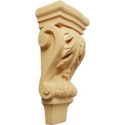 Ekena Millwork 3 Inch Extra Small Acanthus Pilaster Wood Corbel