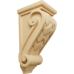 Ekena Millwork 4 1/2 Inch Medium Basket Weave Corbel