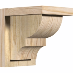 Ekena Millwork 4 Inch Ridgewood Corbels with Backplate