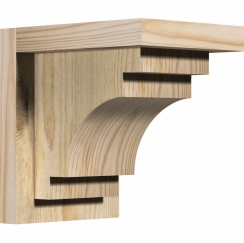 Ekena Millwork 5 1/2 Inch Mediterranean Corbels with Backplate
