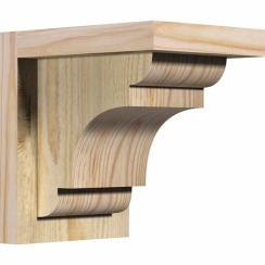 Ekena Millwork 7 1/2 Inch New Brighton Corbels with Backplate