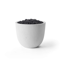 Dekko Element 21 Inch Lightweight Concrete Gas Fire Pit - Match Lit Ignition