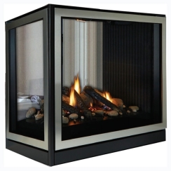 Empire 36 Inch Premium Tahoe Clean-Face Peninsula Direct Vent Fireplace - Intermittent Pilot