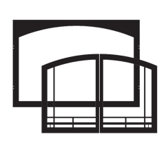 Empire Arched Door Frame and Mission Arch Doors - Matte Black - Vail Premium 36 Inch Models