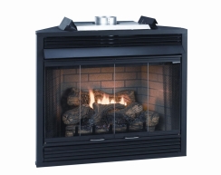 Empire Bi-Fold Glass Fireplace Doors for 42 Inch Keystone Premium Fireplaces - BVX-3-BL