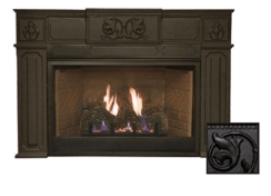 Empire Black Cast Iron Surround Kit for Small Innsbrook Direct Vent Clean-Face Fireplace Inserts